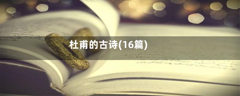 杜甫的古诗(16篇)