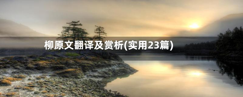 柳原文翻译及赏析(实用23篇)