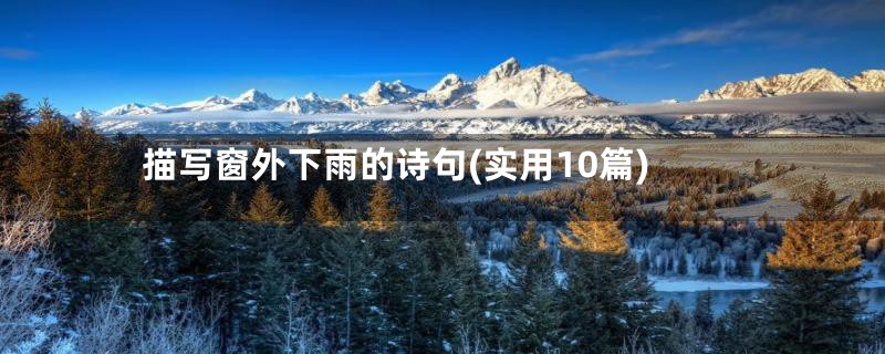 描写窗外下雨的诗句(实用10篇)