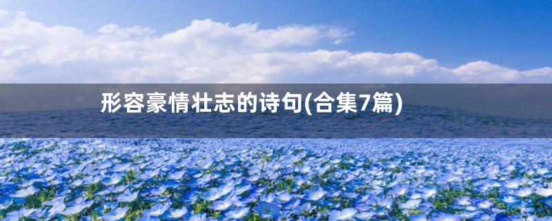 形容豪情壮志的诗句(合集7篇)