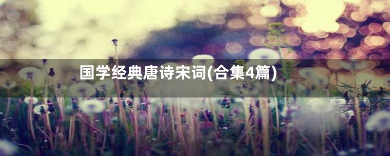 国学经典唐诗宋词(合集4篇)