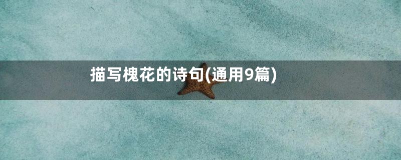 描写槐花的诗句(通用9篇)