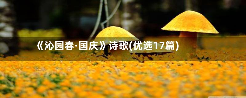 《沁园春·国庆》诗歌(优选17篇)