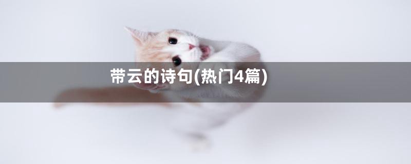 带云的诗句(热门4篇)
