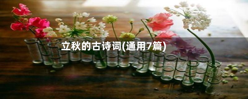 立秋的古诗词(通用7篇)