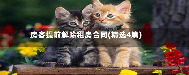 房客提前解除租房合同(精选4篇)