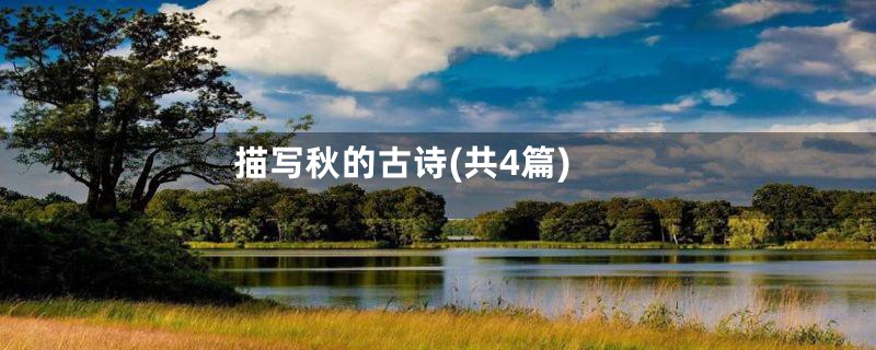 描写秋的古诗(共4篇)