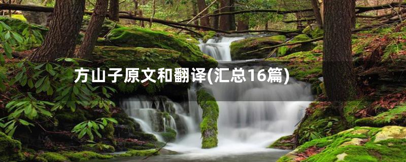 方山子原文和翻译(汇总16篇)