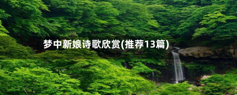 梦中新娘诗歌欣赏(推荐13篇)