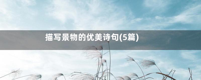 描写景物的优美诗句(5篇)