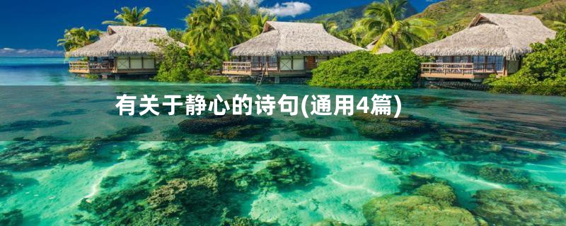 有关于静心的诗句(通用4篇)