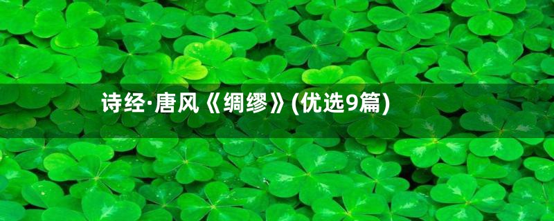 诗经·唐风《绸缪》(优选9篇)