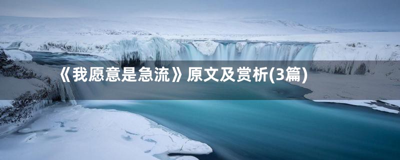 《我愿意是急流》原文及赏析(3篇)