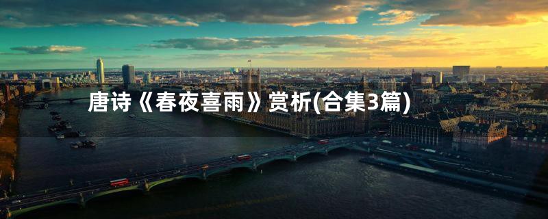 唐诗《春夜喜雨》赏析(合集3篇)
