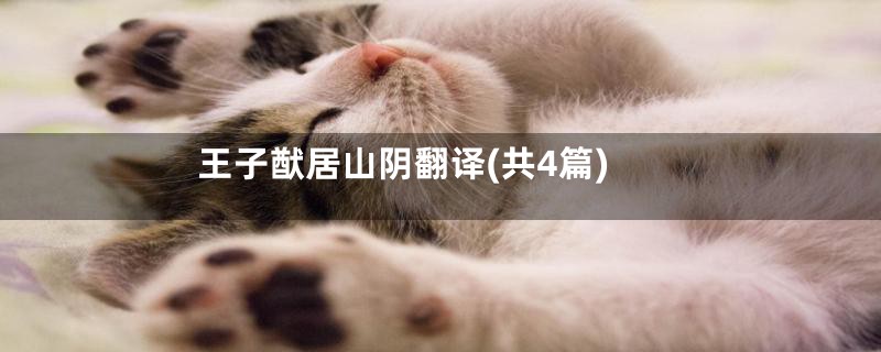 王子猷居山阴翻译(共4篇)