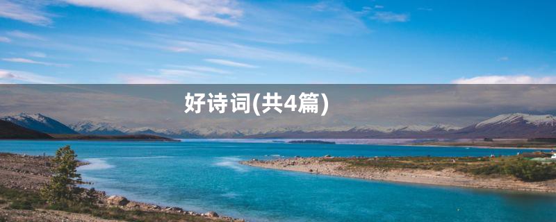 好诗词(共4篇)