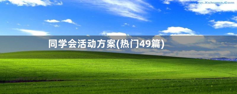同学会活动方案(热门49篇)