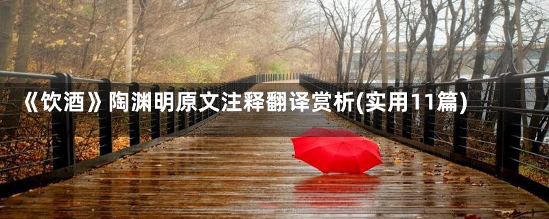《饮酒》陶渊明原文注释翻译赏析(实用11篇)