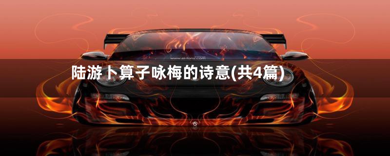陆游卜算子咏梅的诗意(共4篇)