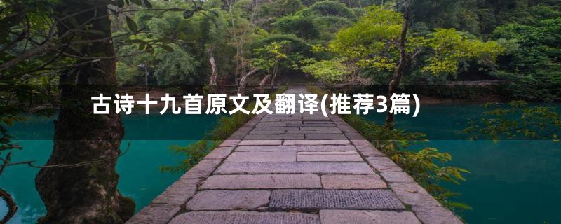 古诗十九首原文及翻译(推荐3篇)