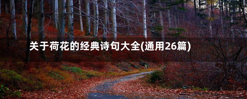 关于荷花的经典诗句大全(通用26篇)