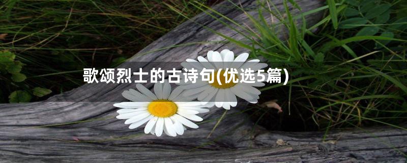 歌颂烈士的古诗句(优选5篇)