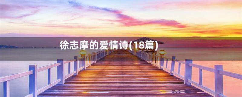 徐志摩的爱情诗(18篇)
