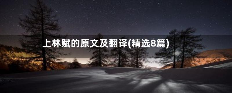 上林赋的原文及翻译(精选8篇)