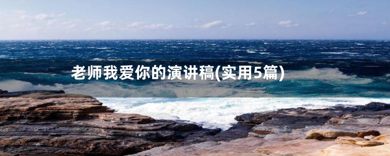 老师我爱你的演讲稿(实用5篇)