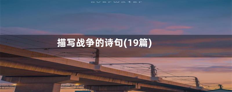 描写战争的诗句(19篇)