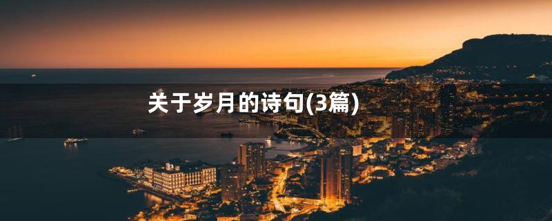 关于岁月的诗句(3篇)