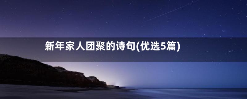 新年家人团聚的诗句(优选5篇)
