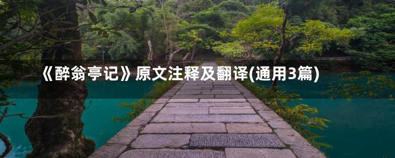 《醉翁亭记》原文注释及翻译(通用3篇)