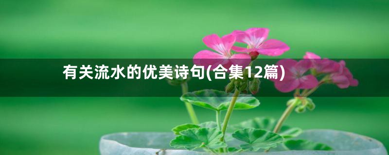 有关流水的优美诗句(合集12篇)