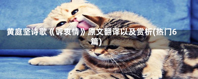 黄庭坚诗歌《诉衷情》原文翻译以及赏析(热门6篇)