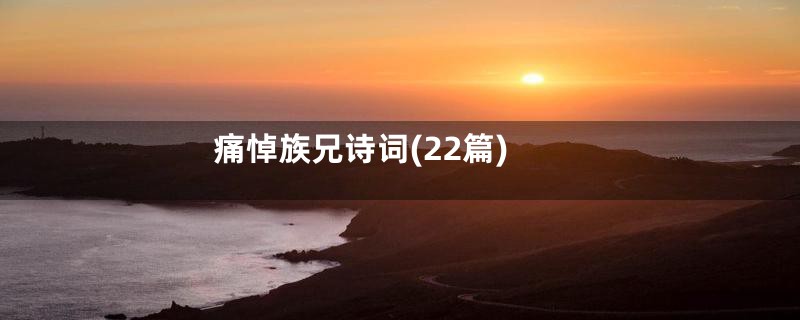 痛悼族兄诗词(22篇)