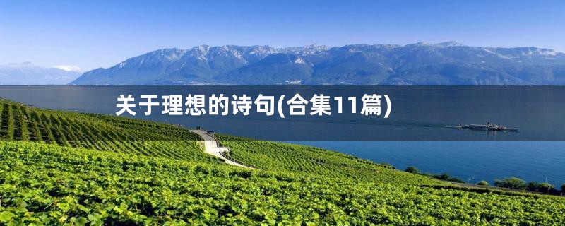 关于理想的诗句(合集11篇)