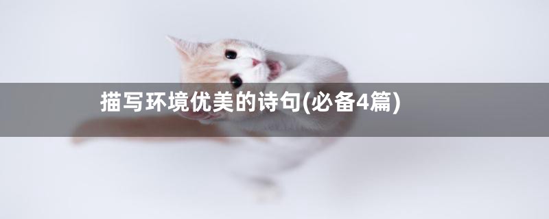 描写环境优美的诗句(必备4篇)