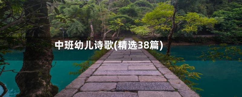 中班幼儿诗歌(精选38篇)