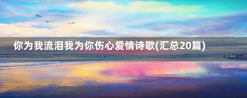 你为我流泪我为你伤心爱情诗歌(汇总20篇)