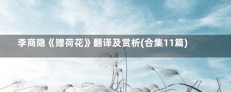 李商隐《赠荷花》翻译及赏析(合集11篇)