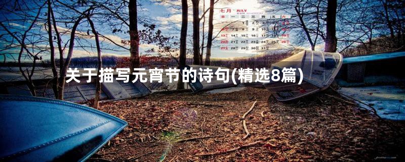 关于描写元宵节的诗句(精选8篇)