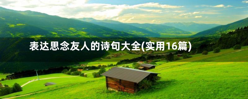 表达思念友人的诗句大全(实用16篇)