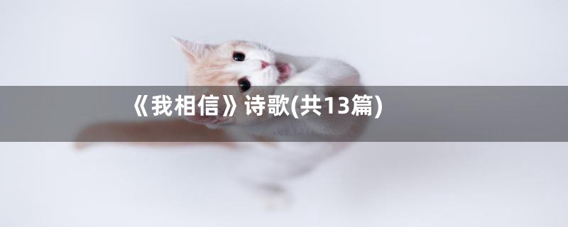 《我相信》诗歌(共13篇)