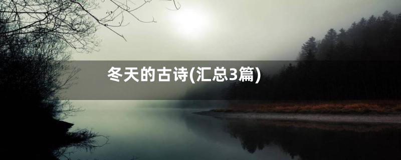 冬天的古诗(汇总3篇)
