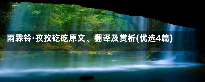 雨霖铃·孜孜矻矻原文、翻译及赏析(优选4篇)
