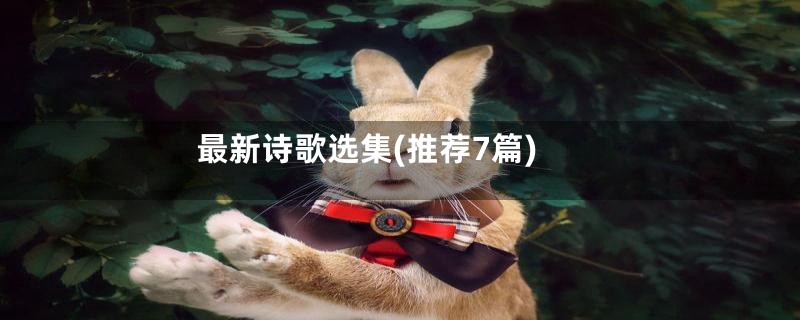 最新诗歌选集(推荐7篇)