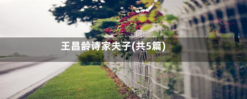 王昌龄诗家夫子(共5篇)