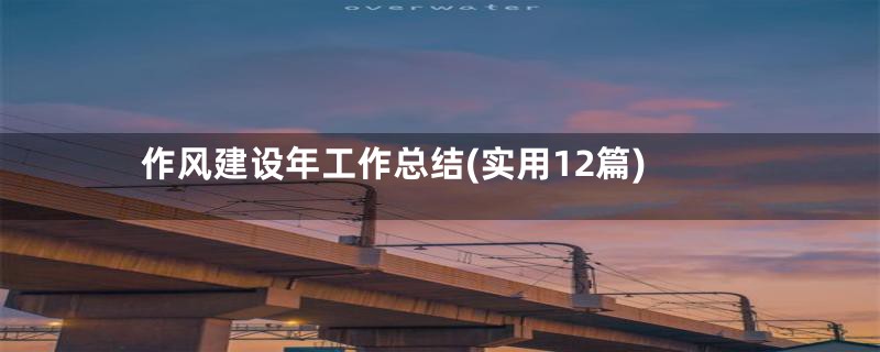 作风建设年工作总结(实用12篇)
