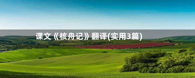 课文《核舟记》翻译(实用3篇)